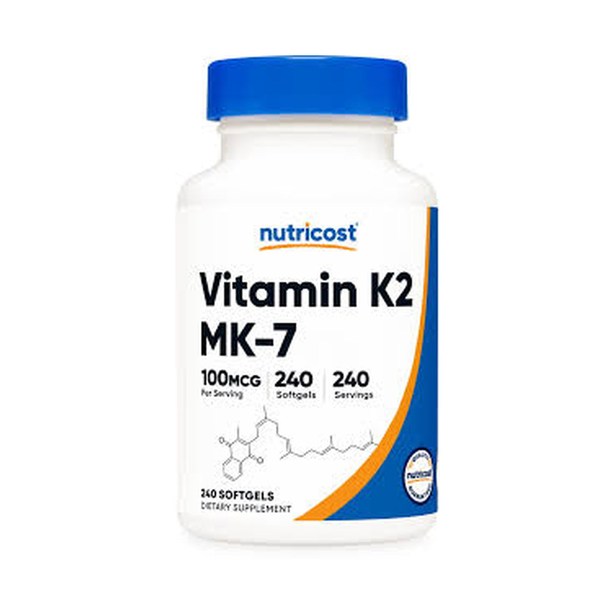 Nutricost Vitamina K2 MK-7 240 Cápsulas Blandas